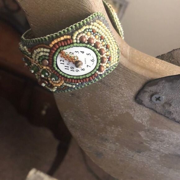 Handmade In Yosemite Beaded Cuff Bracelet Boho, Cottagecore - Picture 3 of 4